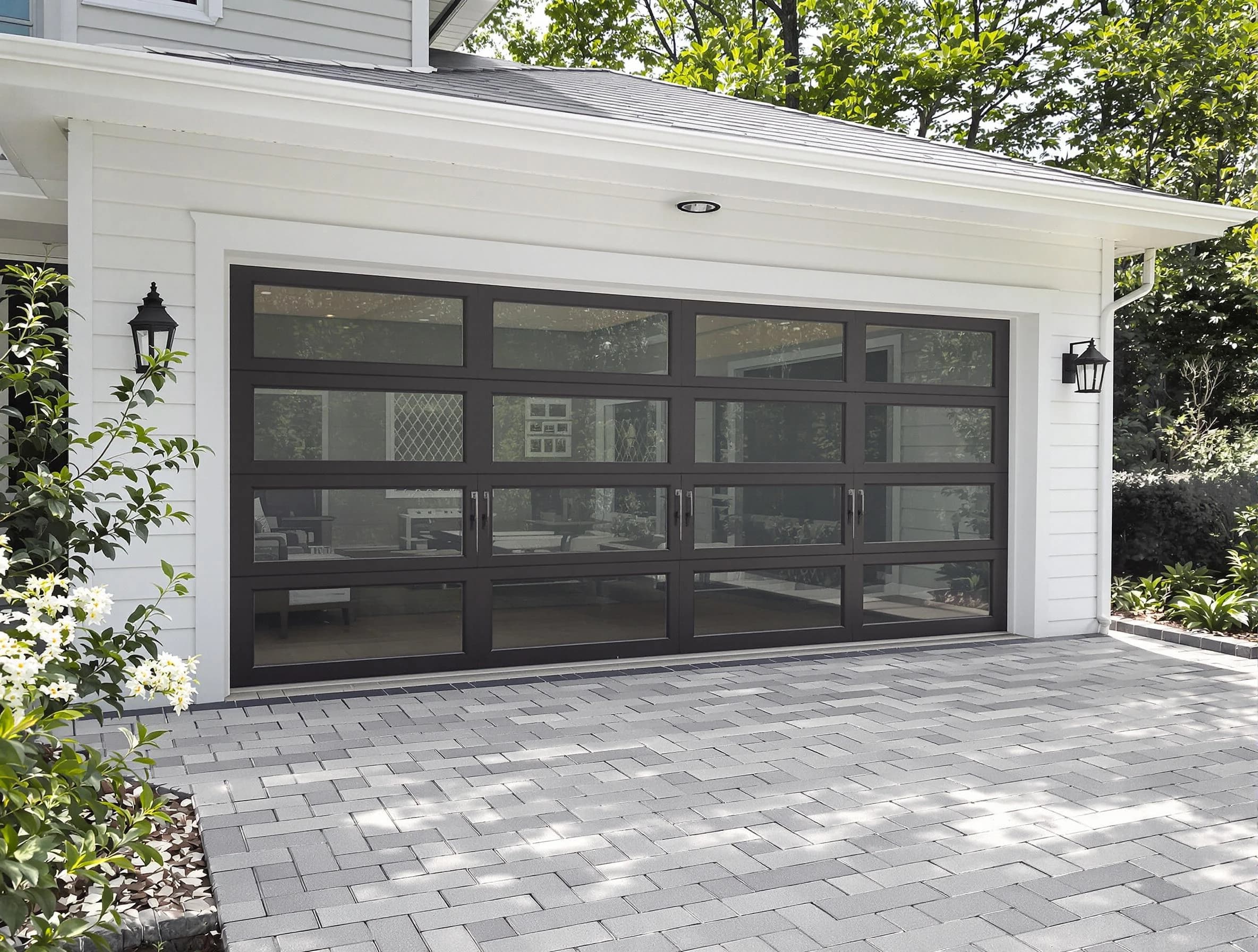 Covington Garage Door Repair design specialist presenting custom garage door options to Covington homeowner