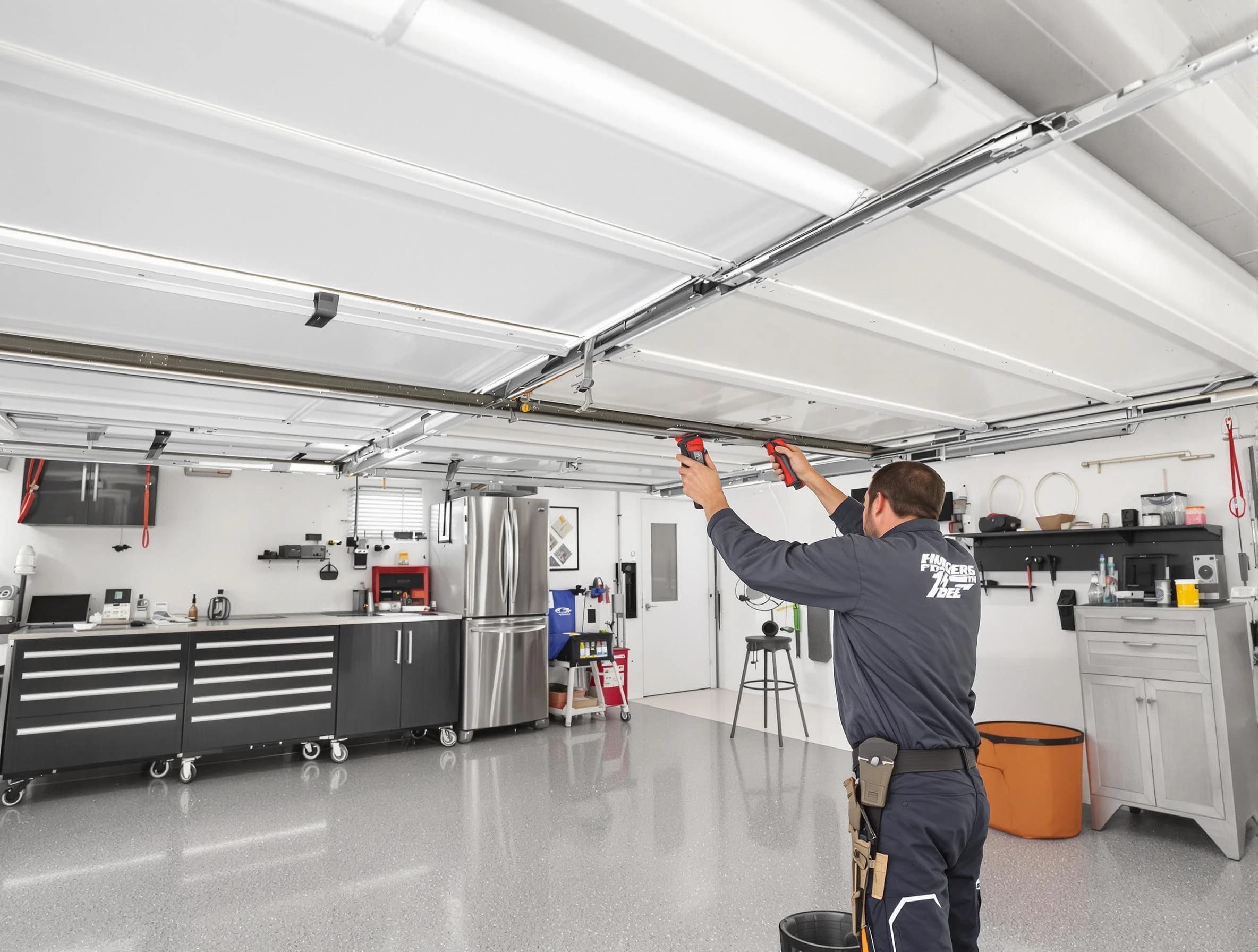 Overhead garage door repair service by Covington Garage Door Repair in Covington