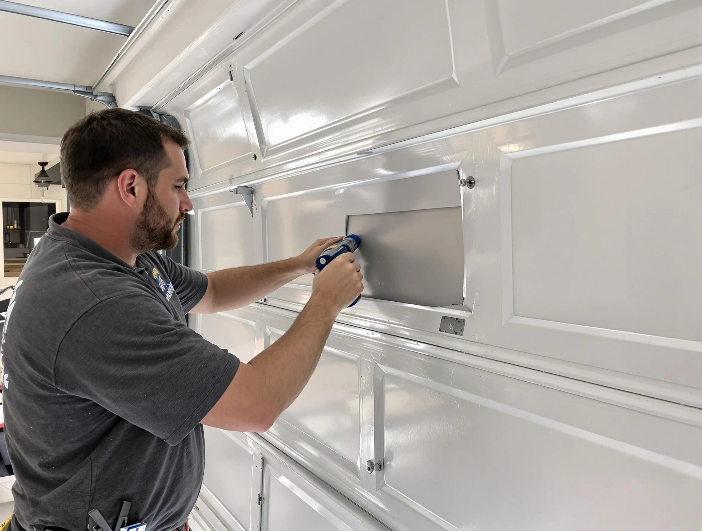 Garage door panel repair by Covington Garage Door Repair in Covington