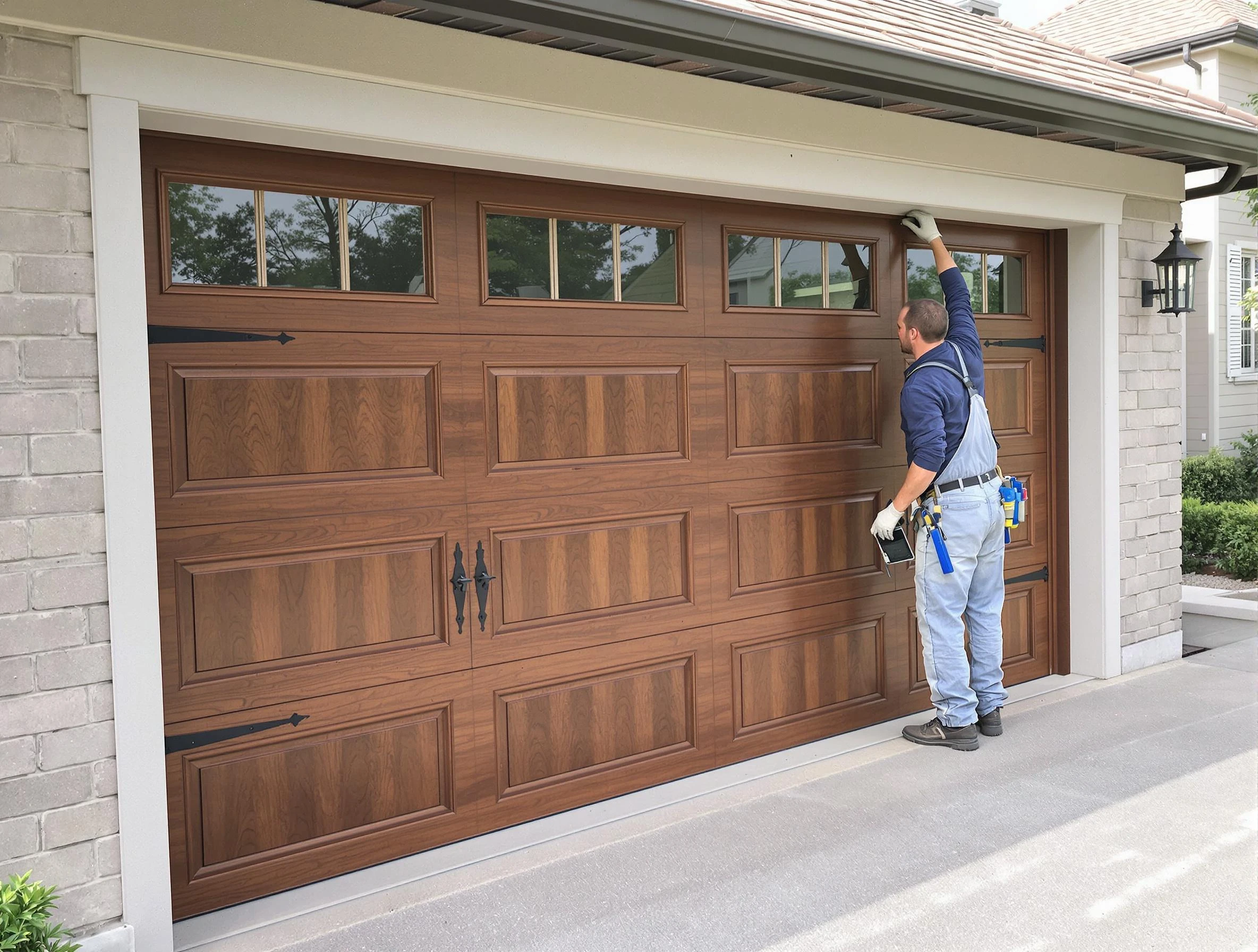 Custom garage door showcase by Covington Garage Door Repair in Covington