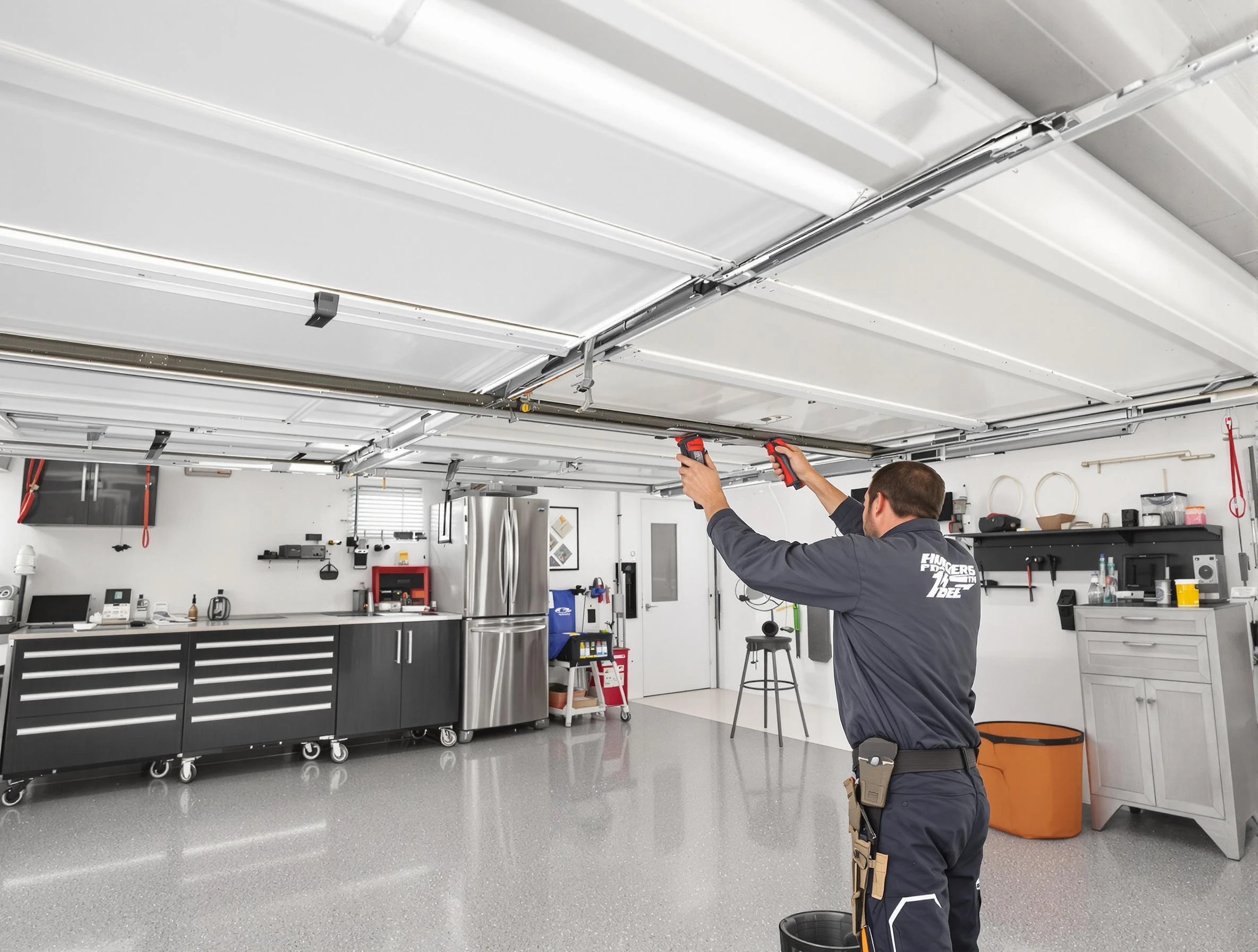 Overhead garage door repair service by Covington Garage Door Repair in Covington
